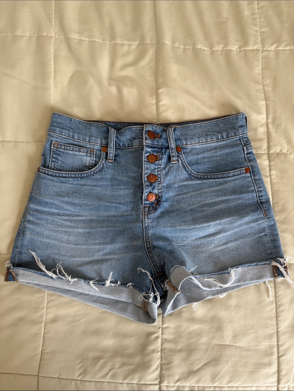 Madewell High-Rise Button-Fly Denim Shorts
